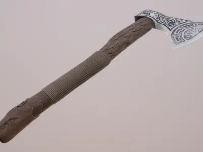 Viking Axe Low-poly 3D model