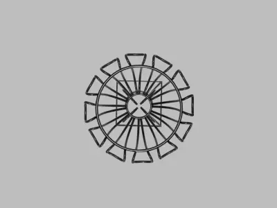 Vintage Wrought Iron Plant Stand Low-poly 3D model
