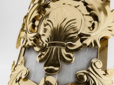 Medieval Royal Shield 3D model