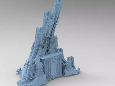 Ancient Stone Tower rock formation 4 3D model