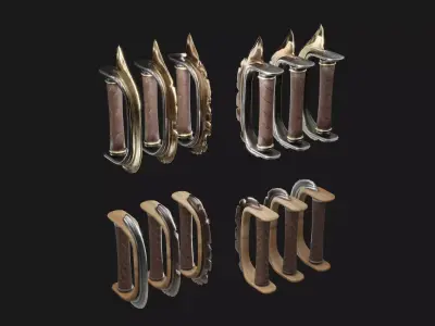 Boxerblade Weapon PACK Low-poly 3D model