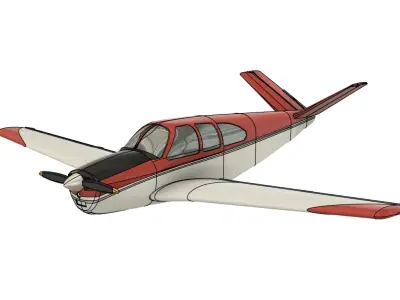Beechcraft BONANZA scale model - 3D printing files 3D print model