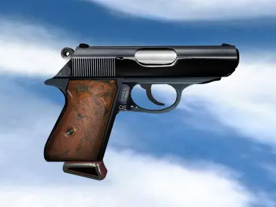 Walther PPK Classic Low-poly 3D model