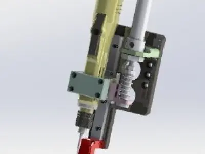 The locking screw mechanism 3D model