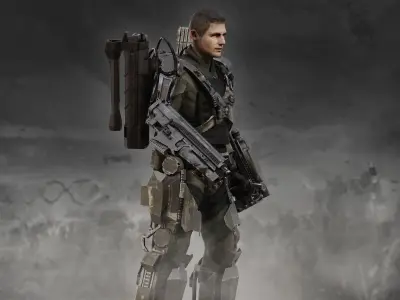 Exosuit from Edge of Tomorrow Low-poly 3D model