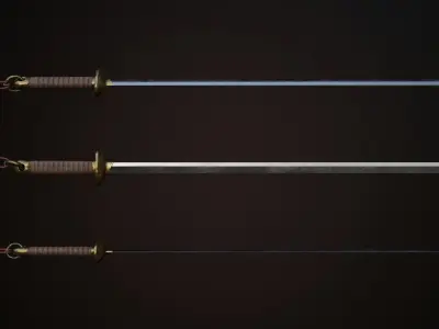 Katana Low-poly 3D model