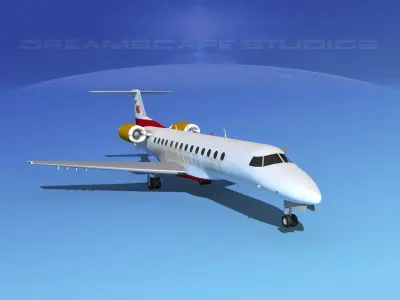 Embraer ERJ-135 New Mexico Jet 3D model