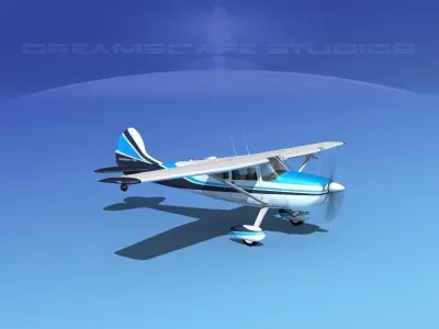 Cessna 170 V07 3D model