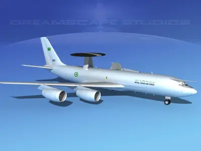 Boeing E-3C AEW Royal Saudi Air Force 3D model