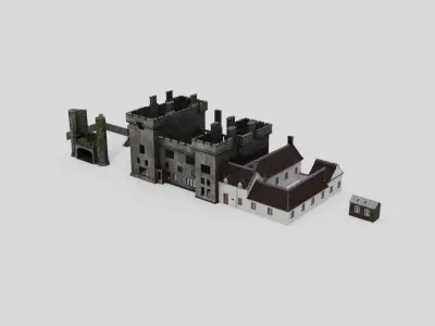 Armadale Castle and Museum Low-poly 3D model