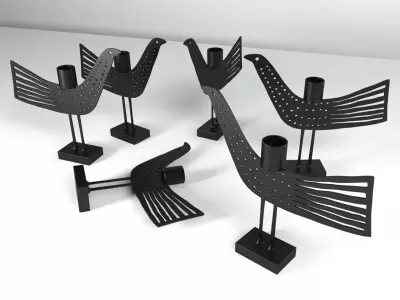 Dotbird bird candle holder 3D model