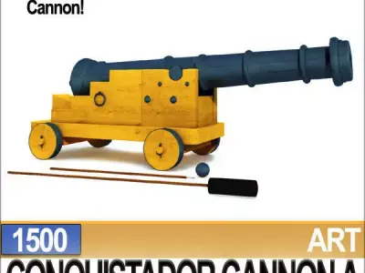 Conquistador Cannon A 1500 3D model