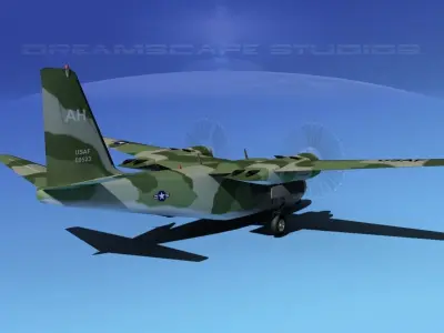 Aero Commander U-9 US Air Force 3D model