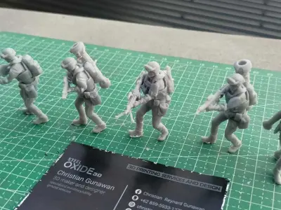 Modern Swedish infantrymen set 1 for 3D printing 3D print model