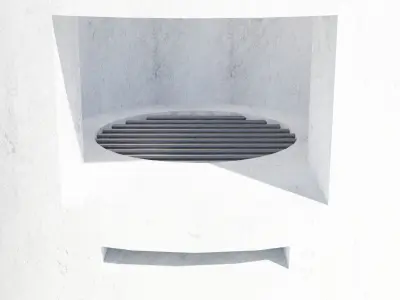 Handmade stove from bucket Free low-poly 3D model