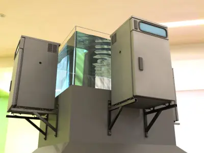 Water Sampling Monitoring Station Remastered Low-poly 3D model