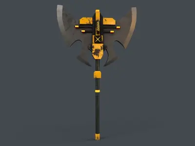 Sci-Fi Axe V4 Low-poly 3D model