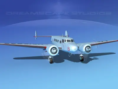 Lockheed L10 Electra American 3D model