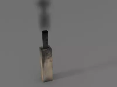 Old Chimney Low-poly 3D model