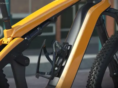 Bicycle Bottle Cage Black 3D model