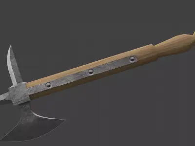 German Cavalry Ax Low-poly 3D model