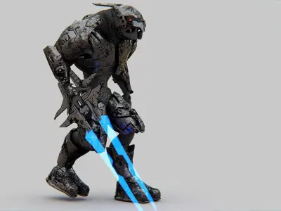 ALIEN TROOPER PHOFOSH Rigged for Unreal Engine - Unity - MIXAMO 3D model