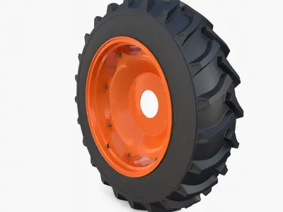 Full Tractor wheel v2 3D model