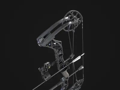 Modern Compound Bow Low-poly 3D model