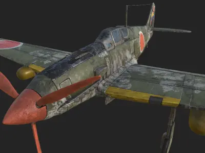 Kawasaki airplane KI-I-HIEN 61 3D model
