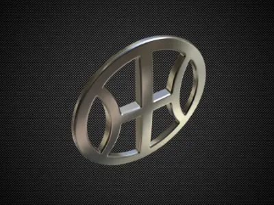 hybrid kinetic logo 3D model