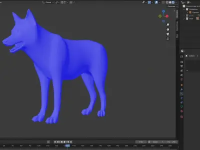 lobo low poly 3D model