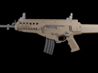 Beretta ARX-160 assault rifle Low-poly 3D model