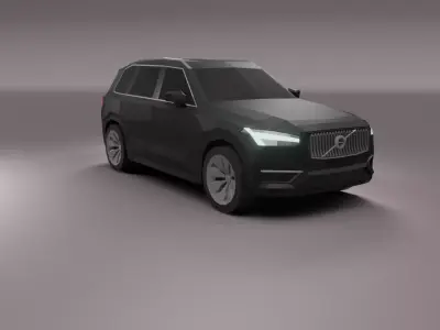 Volvo xc90 SUV low poly 3D model Low-poly 3D model