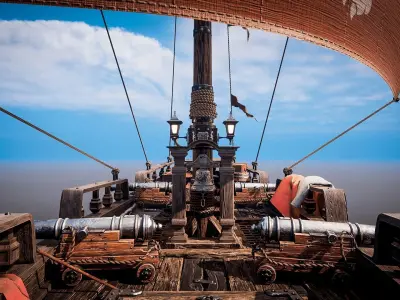 Ship Sloop AgeOfDiscoveryShipsCollection Low-poly 3D model