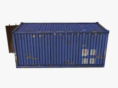 Container 1 shipping Low-poly 3D model