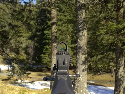 Venom Red Dot Sight Low-poly 3D model