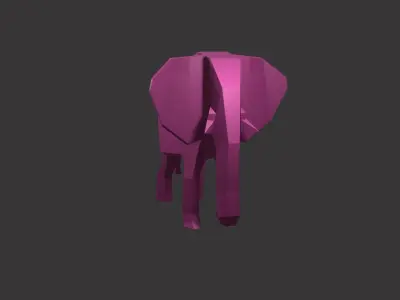 Low-poly Elephant Free 3D model
