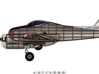 ST-1 RC Aircraft Low-poly 3D model