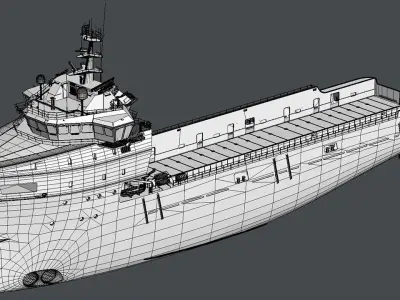 Platform Supply Vessel World Peridot 3D model