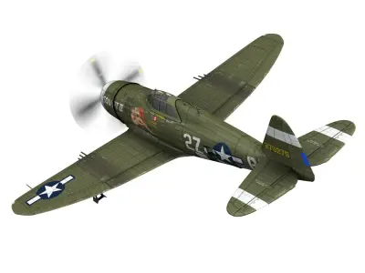 Republic P-47D Thunderbolt - Squirt II 3D model