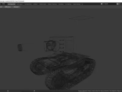 kv 2 heavy battle tank Free low-poly 3D model