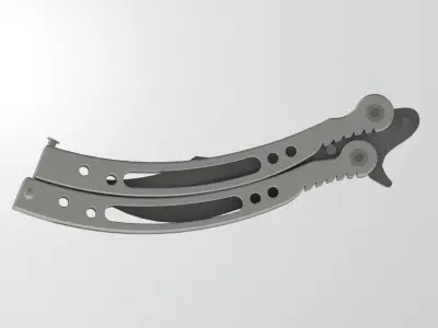 Butterfly knife 3D print model