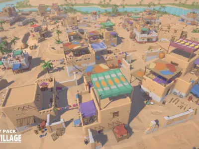 RPG Poly Pack - Desert Village Low-poly 3D model