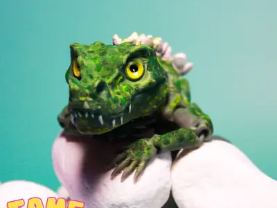 crocodile movable toy print on the spot multicolored 3D model