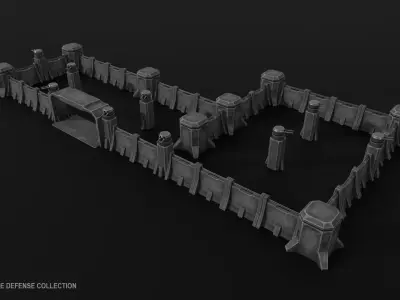 Scifi militarybase defense collection 