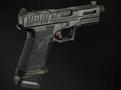 Faxon FX-19 Hellfire Low-poly 3D model