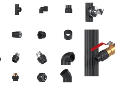 Pipe joints 3D model