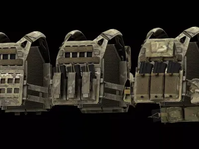 Crye Precision AirLite SPC V1 V2 V3 Low-poly 3D model