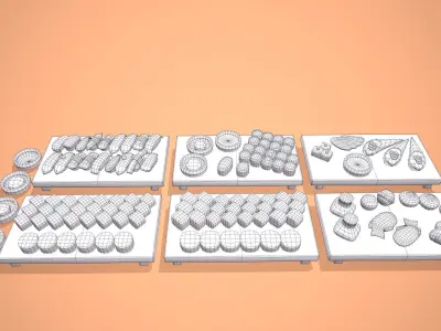 Sushi - Stylized Food Pack Low-poly 3D model