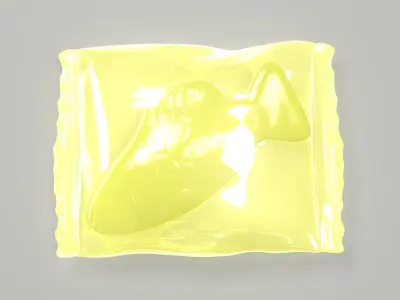 Wrapped Yellow Fish 3D model 3D model